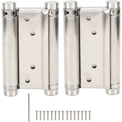 Charnière à ressort de porte en acier inoxydable de 4 pouces avec accessoire de matériel de roulements pour portes battantes (1/5)