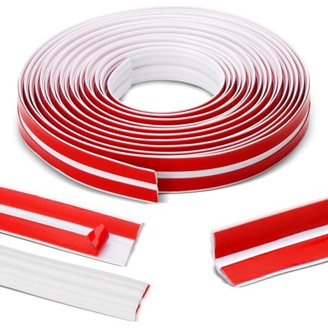 Plinthe Souple Autoadhésive 2 cm X 6 m, Moulures Décoratives Flexibles Autocollantes Pour Bords Muraux, Plafond, Portes, Fenêtres, Murs, Armoire (1/4)