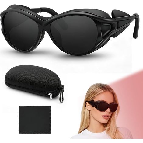 Lunettes de protection infrarouges IPL 200-2000 nm UV Lunettes de protection laser Lunettes de protection infrarouge pour thérapie à la lumière rouge IPL épilation laser cosmétologie (1/5)