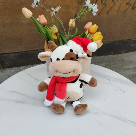 Peluche De Noël - Figurine En Peluche Miniature Avec Chapeau De Père Noël - Décoration Pour Arbre De Noël - Lot Unique - 25,4 Cm (1/3)