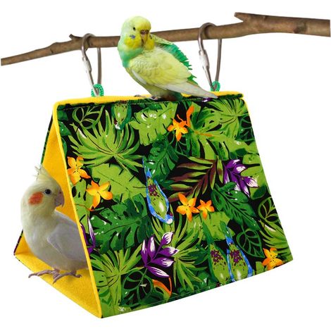 Jouets pour oiseaux, petit jouet à mâcher pour perruches ondulées, jouets colorés pour cage, balançoire, hamac, L (1/5)
