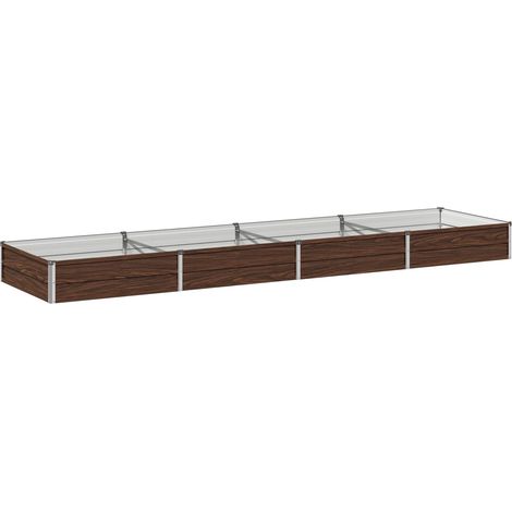 Cama de Jardín Elevada Negro 320 x 80 x 24 cm vidaXL