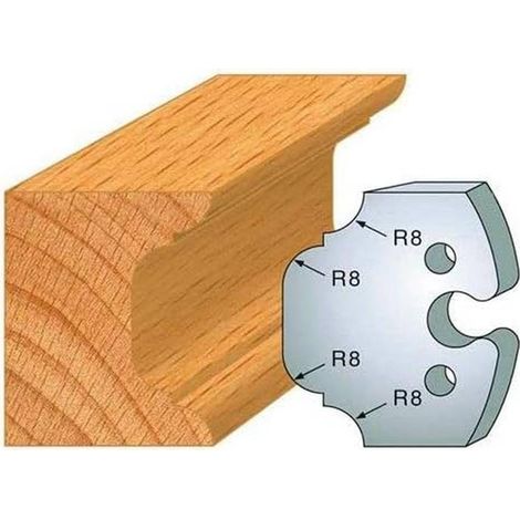 Jeu de 2 Contre-fers Profilés Acier HT 48 x 5,3 mm - N°214 Congé 1/4 de rond - NE COUPE PAS car Contre-fers - Diamwood (1/2)
