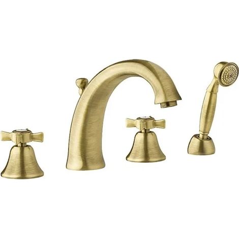 Badewannenarmaturen 4-Loch Bronze Retro