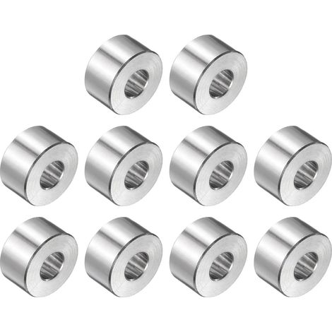 10pcs Entretoises en 304 Acier Inoxydable 7.9x19.05x11.1mm(ID x OD x Longueur), Entretoise Métallique à Vis Ronde, Rondelle Finition Lisse pour Vis Boulons Écrous Tige Filetée (1/5)