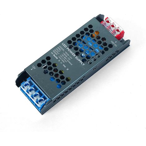 Transformateur 220V 12V 150W LED Driver, Alimentation à Découpag 220V AC à 12V DC 12,5A Ultra Mince Transfo Adaptateur Conducteur à Tension Constante Basse Tension Adapter pour LED Bande (1/5)
