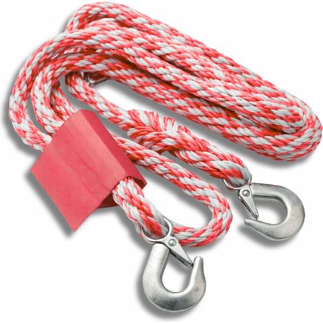 Cavo di traino intrecciato per auto con ganci certificati, 4 m, 3,5 t (1/5)