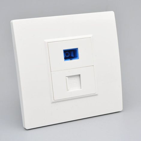 TONCHEAN Adaptateur électrique,Interface fibre optique SC, prise murale, panneau de prise réseau RJ45, type Connecto1 (1/5)