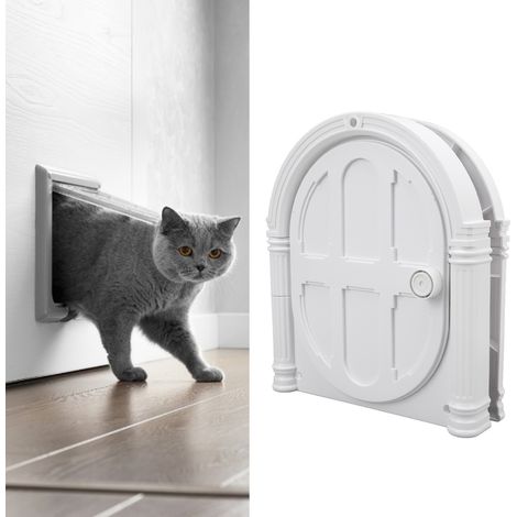 Porte pour chats et chiens permettant aux animaux d'entrer et de sortir librement dans les deux sens. Niche pour chats et chiens, modèle 2 (1/5)