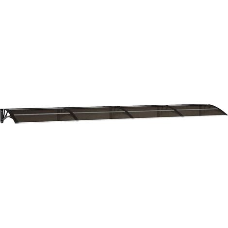 Marquesina de puerta policarbonato negro 400x75 cm vidaXL