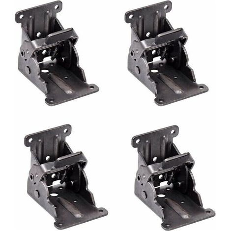 Charnières Autobloquantes, Support de Support Pliable Raccords de Jambe et Accolade de Coin, Pour les Pieds Pliants Établi Pliant, (4 pièces) (1/5)