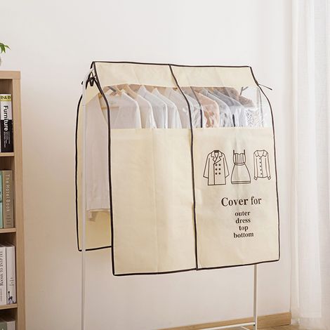 Dustproof and breathable overcoat cover, 120 x 120 cm, with transparent window, suit cover. (1/4)