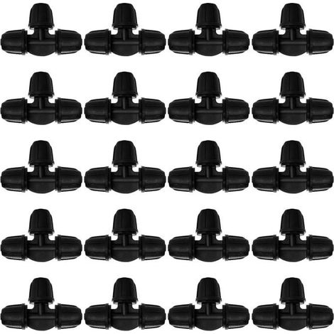Raccord pour système d'irrigation goutte à goutte, lot de 20 Connecteur en T cannelé 4/7 mm Jardin/pelouse (1/5)