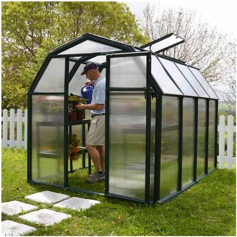 Serre de jardin en polycarbonate Rion Eco Grow 5,36 m², Ancrage au sol Non