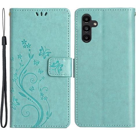 Custodia a libro per Samsung Galaxy S23 FE, farfalla, verde (1/5)