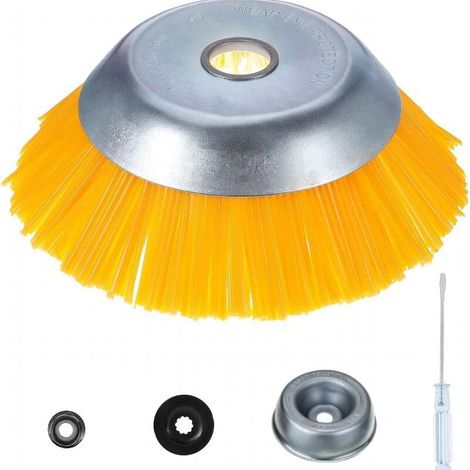 Brosse coupe-bordures de 20 cm (8 pouces), en nylon, avec une tête de brosse ronde et rotative (1/5)