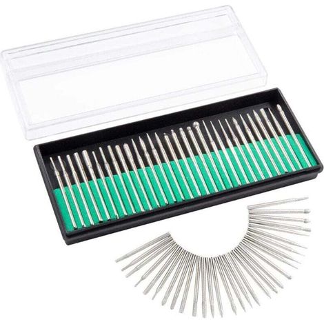 30Pcs Fraise Diamant 3mm Foret Fraise Diamantée Tige Forets Rotatifs pour Verre Pierre Précieuse Métal Meulage Bijoux Rotatif de Gravure Outil Accessoire d'Outil Rotatif (1/4)
