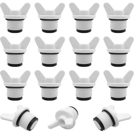 Bouchon Plomberie-15 Pièces 1/2" Mâle Filetage extérieur Pipe Hex Bouchon, pour machine à laver, lave-vaisselle, robinetterie (1/5)