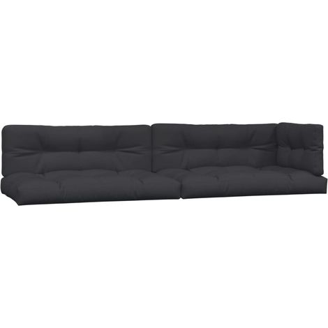 Coussins de palette 5 pcs noir tissu vidaXL (1/5)