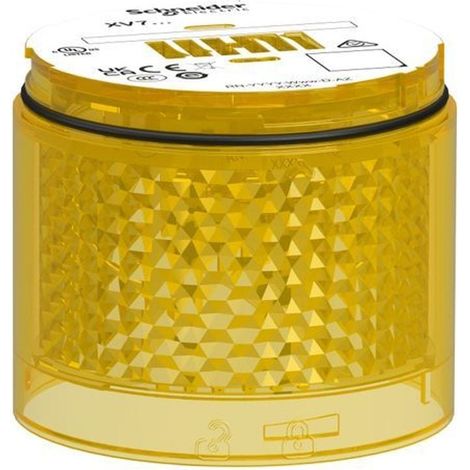 Elemento luminoso LED giallo lampeggiante 24V AC/DC IP66 - XVB7C58
