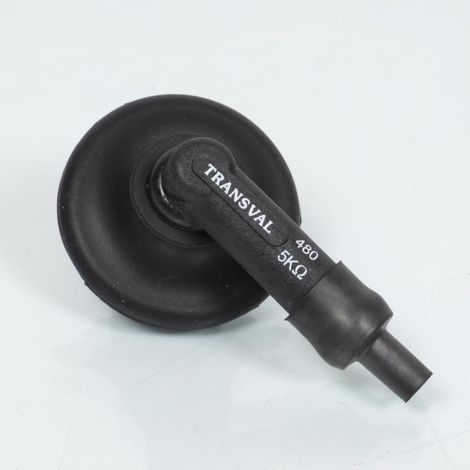 Antiparasite Transval 480 90° noir 5KOhms pour bougie avec olive (1/4)