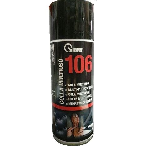 Colla spray VMD 106 adesivo multiuso 400 ml tessuto carta metallo legno vetro