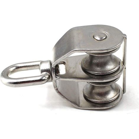 M32 Doppel Flaschenzug 304 Edelstahl Flaschenzug 1er Pack Tragkraft: 250KG
