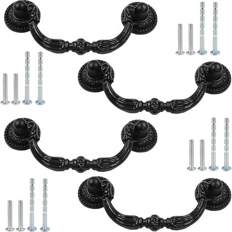 Set mit 4 drehbaren Vintage-Schubladengriffen mit 7,2 cm (2,83 Zoll) Lochabstand für Möbel und Kommoden — Retro Hardware (1/5)