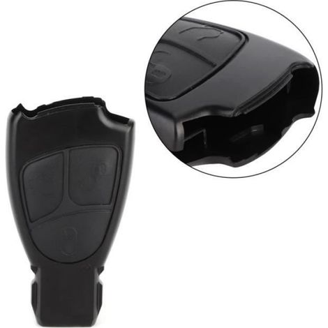 Etui Pour Clef - 3 Boutons - Compatible Mercedes Benz W203 W211 W204 - ABS Noir - 1 Piece (1/4)