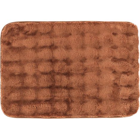 Alfombrita con efecto de piel de animal courchevel 40x60 cm - cappuccino - Tendance