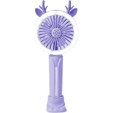 USB Wiederaufladbarer tragbarer Ventilator - Praktisch - Geeignet für Studenten und Büros - Kleiner tragbarer Ventilator, Violett (1/5)