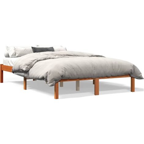 Maison Exclusive - Giroletto senza Materasso Marrone Cera 140x200cm Massello Pino