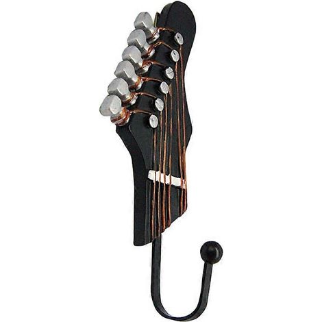 Porte-manteau mural vintage en résine, style guitare, ensemble de 3 pièces (1/5)