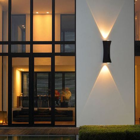 Applique LED d'Exterieur et Interieur 10W Metallique Noir 3000K (1/4)