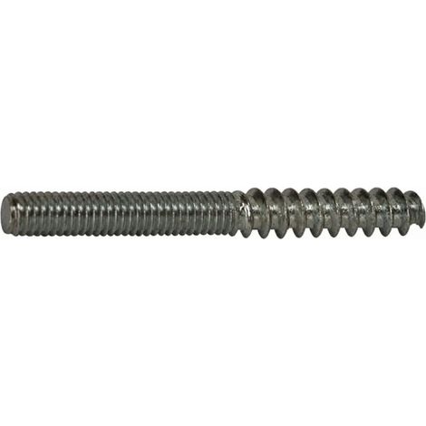 Vite a doppio filetto, filettatura legno/metallo, M6 L60mm, acciaio galvanizzato, 10 pezzi.