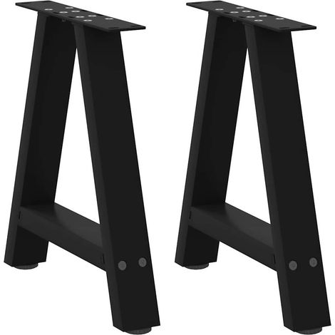 Couchtischbeine A-Form 2 Stk. Schwarz 38x(42-43) cm Stahl