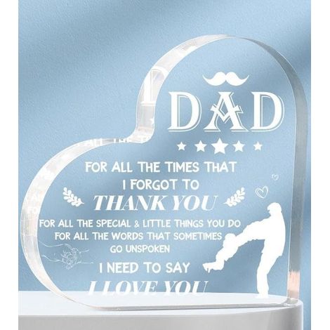 Plaque décorative cœur en acrylique effet cristal, objet souvenir, cadeau pour elle ou lui（10 cm) (1/4)