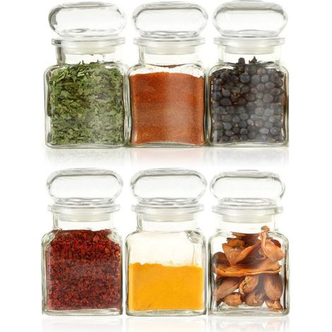 Pot à épices en verre 120 ml, lot de 6. (1/5)