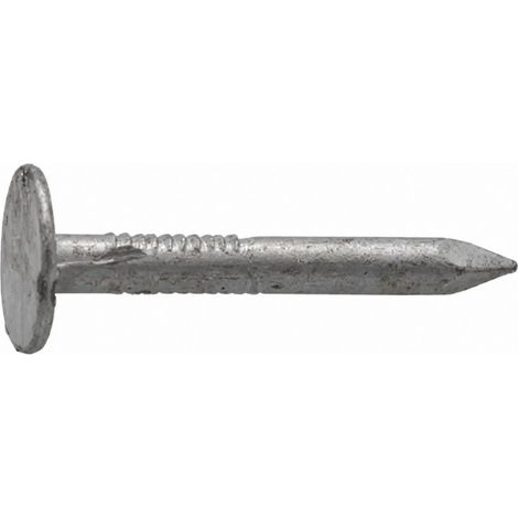 Spitze mit breitem Flachkopf aus verzinktem Stahl, 2.4x27mm, 280g.