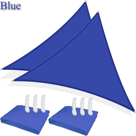 (Bleu, deux 5M) Auvents pare-soleil imperméables et résistants aux UV pour jardins, patios et terrasses. (1/5)