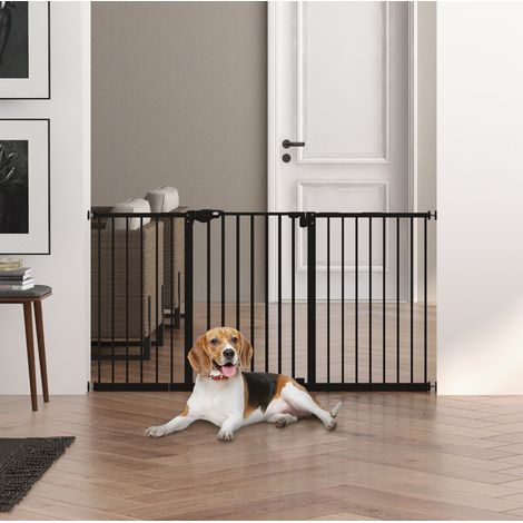 Cancelletto di sicurezza per porta e scala in metallo nero, senza foratura, 136,3 x 76,2 cm (1/5)
