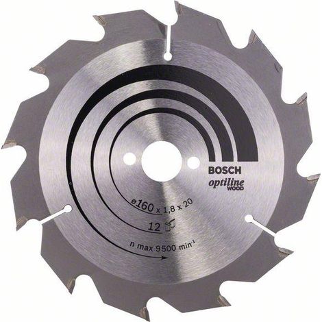2608641170 - Lama per sega circolare Optiline Wood 160 x 20/16 x 1,8 mm, 12