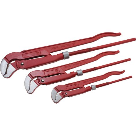 Eck-Rohrzangen Set Ausführung S-Maul 1 + 1 1/2 + 2 Zoll