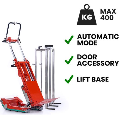 Carretilla sube escaleras eléctrica Skipper Lift para carpintería con elevación de carga batería AGM estándar 400 kg (1/5)