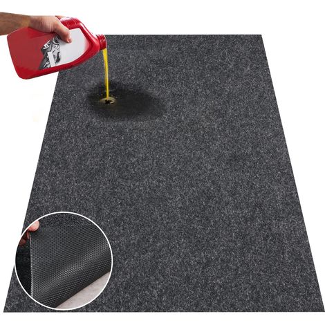 Tapis de Sol de Garage 2235,2x5181,6x2,4 mm Tapis Protection Antidérapant Imperméable Eau Neige Pluie Boue Huile de Voitures avec Support TPE Anti-fuite Facile à Nettoyer Découper, Divers Usages (1/5)