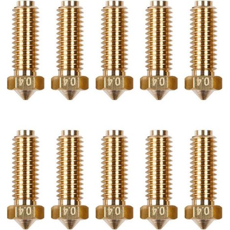 Ugello per stampante 3D da 0,4 mm resistente alle alte temperature e all'usura – Confezione da 10 pezzi compatibile con Anycubic Kobra 2