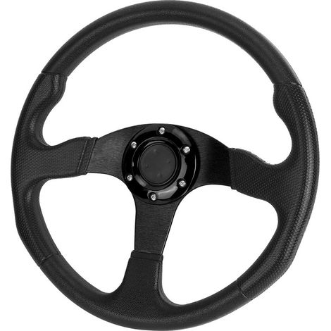 Ej.Life Rennwagen Sportlenkrad 14 Zoll Lenkrad Auto Modifiziertes Zubehör, Sportlenkrad Sport (BLACK) A (1/5)