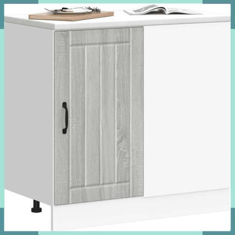 854314 Meuble bas de cuisine Lucca sonoma gris bois d'ingénierie (1/5)