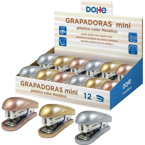 Dohe agrafeuses mini display 12 w/metal assortiments