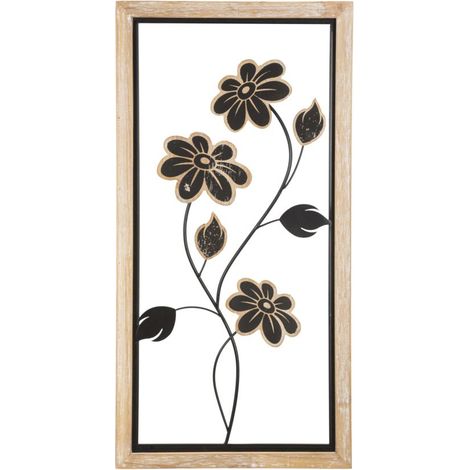 Panneau mural en fer/bois Girish -A- Cm 30X2,5X60 (1/5)